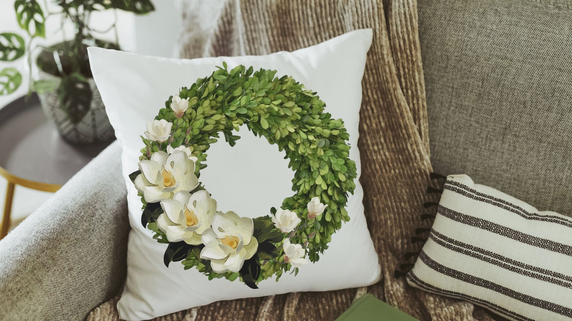 magnolia hand towels for bathroom, floral dish towels wedding gift for couple, bridal shower kitchen gifts, farmhouse kitchen towels, plant