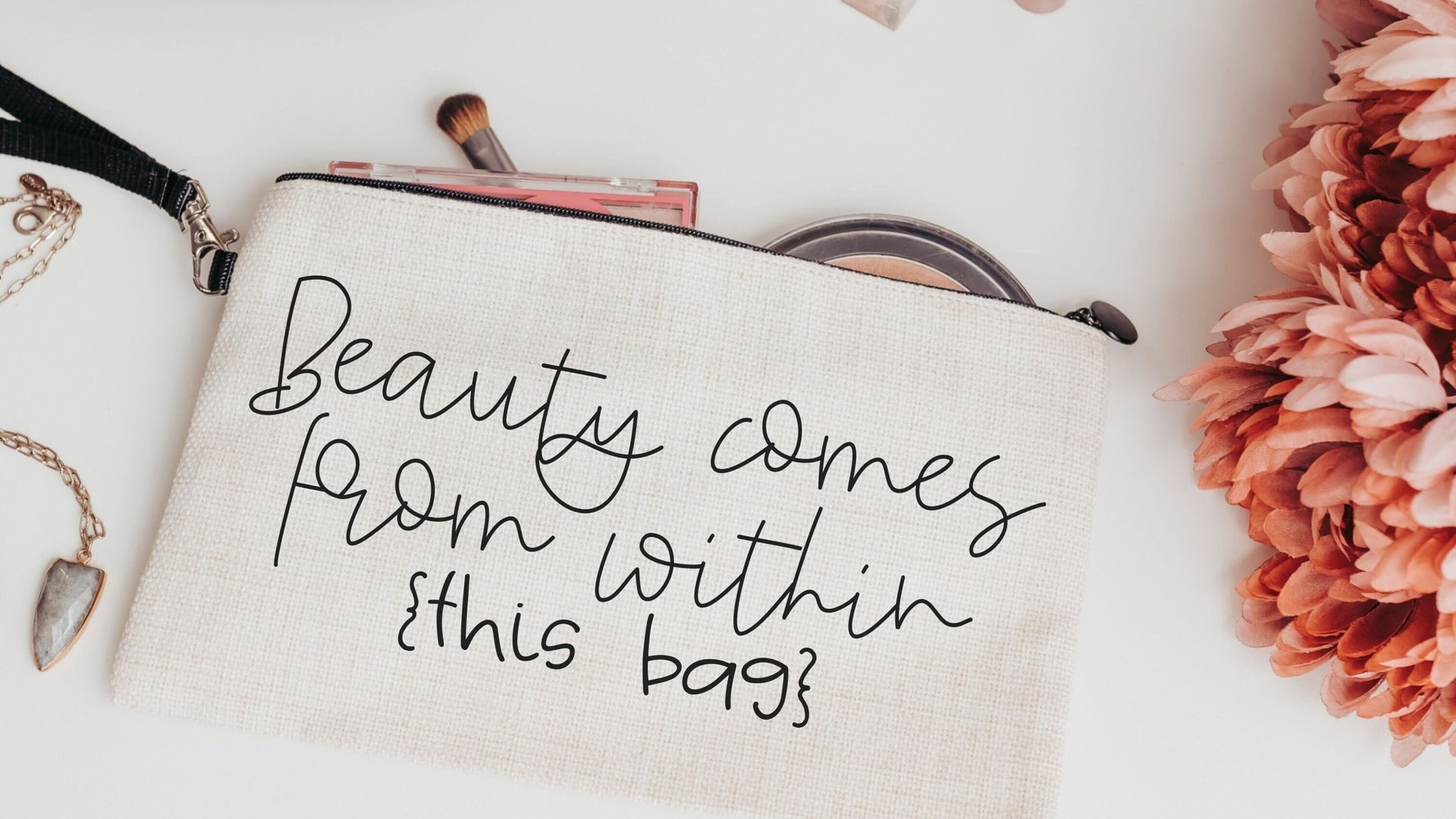 makeup bag for women, cosmetic bag for purse, bridal party gifts for wedding day gifts for bridesmaids, getting ready gifts for wedding