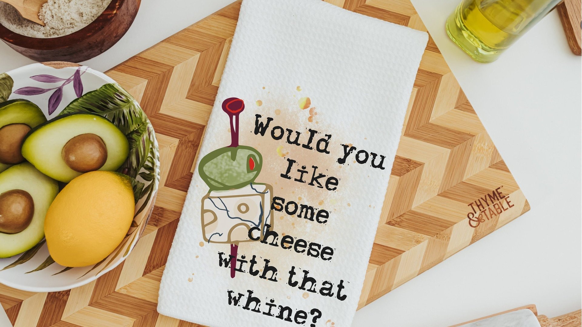 funny wine kitchen towel, home bar accessories, mother in law gift for mothers day gift from daughter, wine gifts for women, wine and cheese