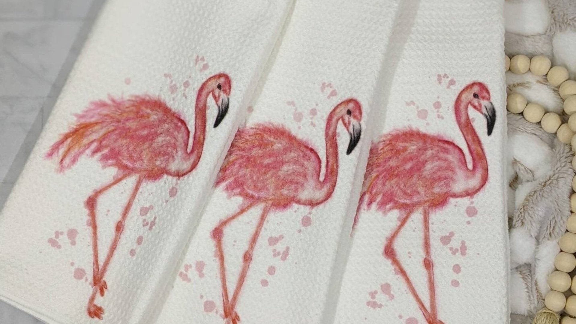 flamingo kitchen towels, new home gift for best friend, flamingo gifts for women, coastal decor beach house gifts for Mom, flamingo decor
