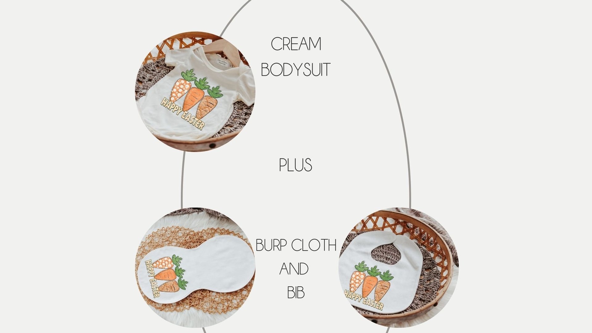 Happy Easter baby bibs for girls, Easter carrots Easter baby gifts for newborn, baby first Easter basket stuffers for infants, baby layette