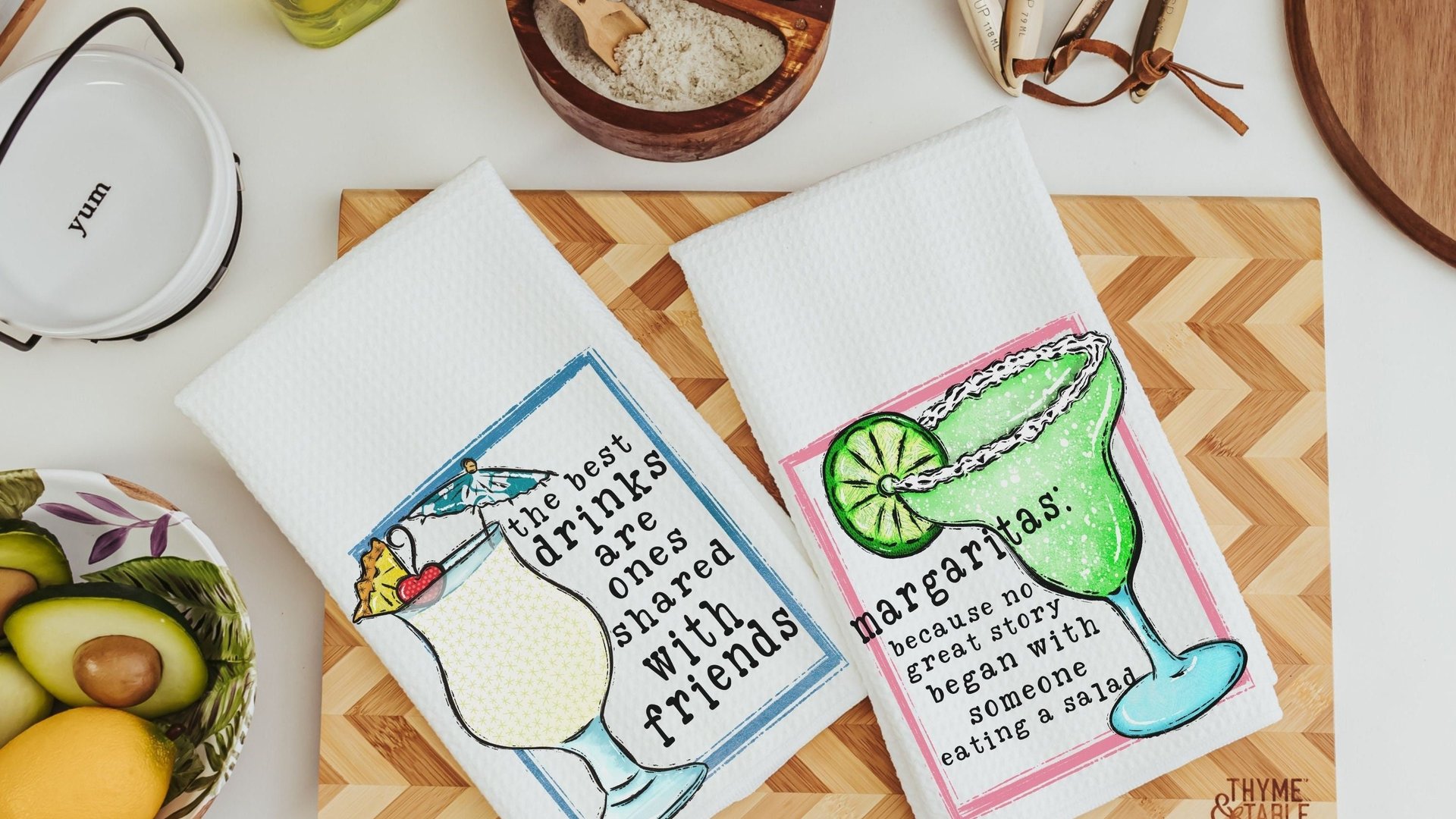 funny kitchen towels, pina colada bar towels, alcohol gifts for women, margarita bar decor, best friend birthday gifts for her, secret Santa