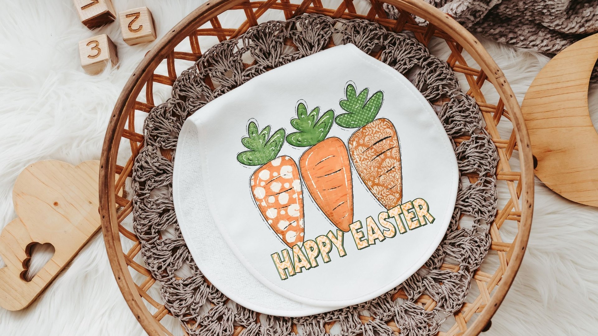 Happy Easter baby bibs for girls, Easter carrots Easter baby gifts for newborn, baby first Easter basket stuffers for infants, baby layette