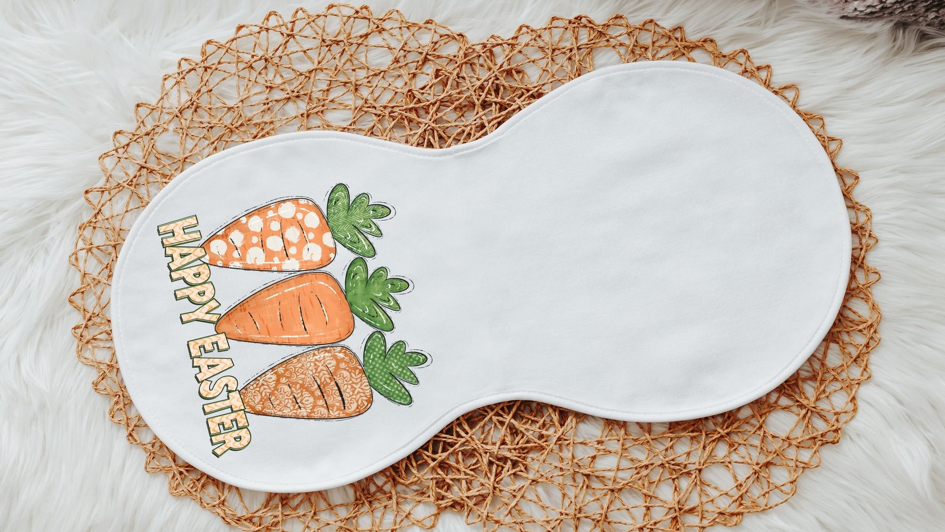 Happy Easter baby bibs for girls, Easter carrots Easter baby gifts for newborn, baby first Easter basket stuffers for infants, baby layette