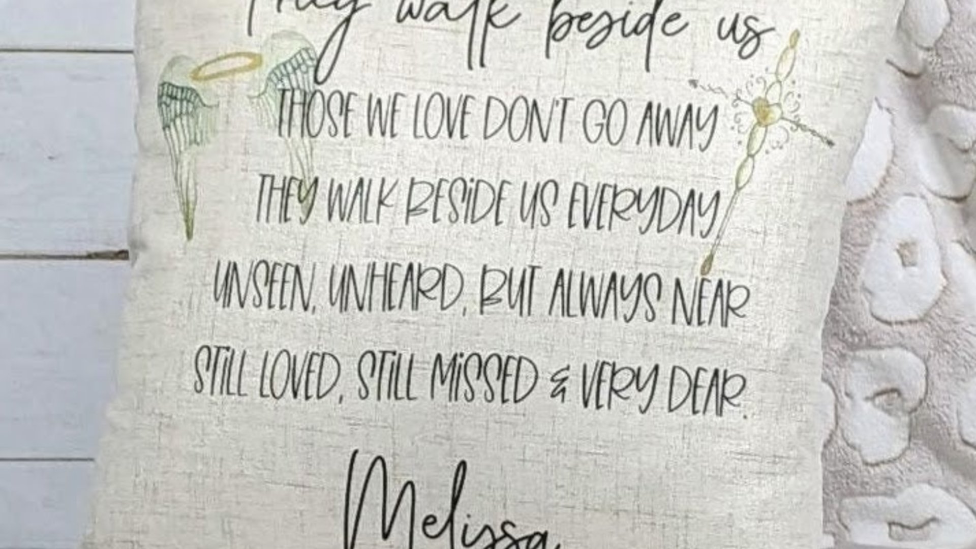 angel wings pillow, memorial pillow, sympathy gift loss of father gift for daughter, bereavement gift loss of mother gift for son, grief