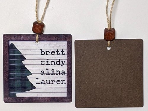 Personalized Family Christmas Ornament with Names, 3.14in