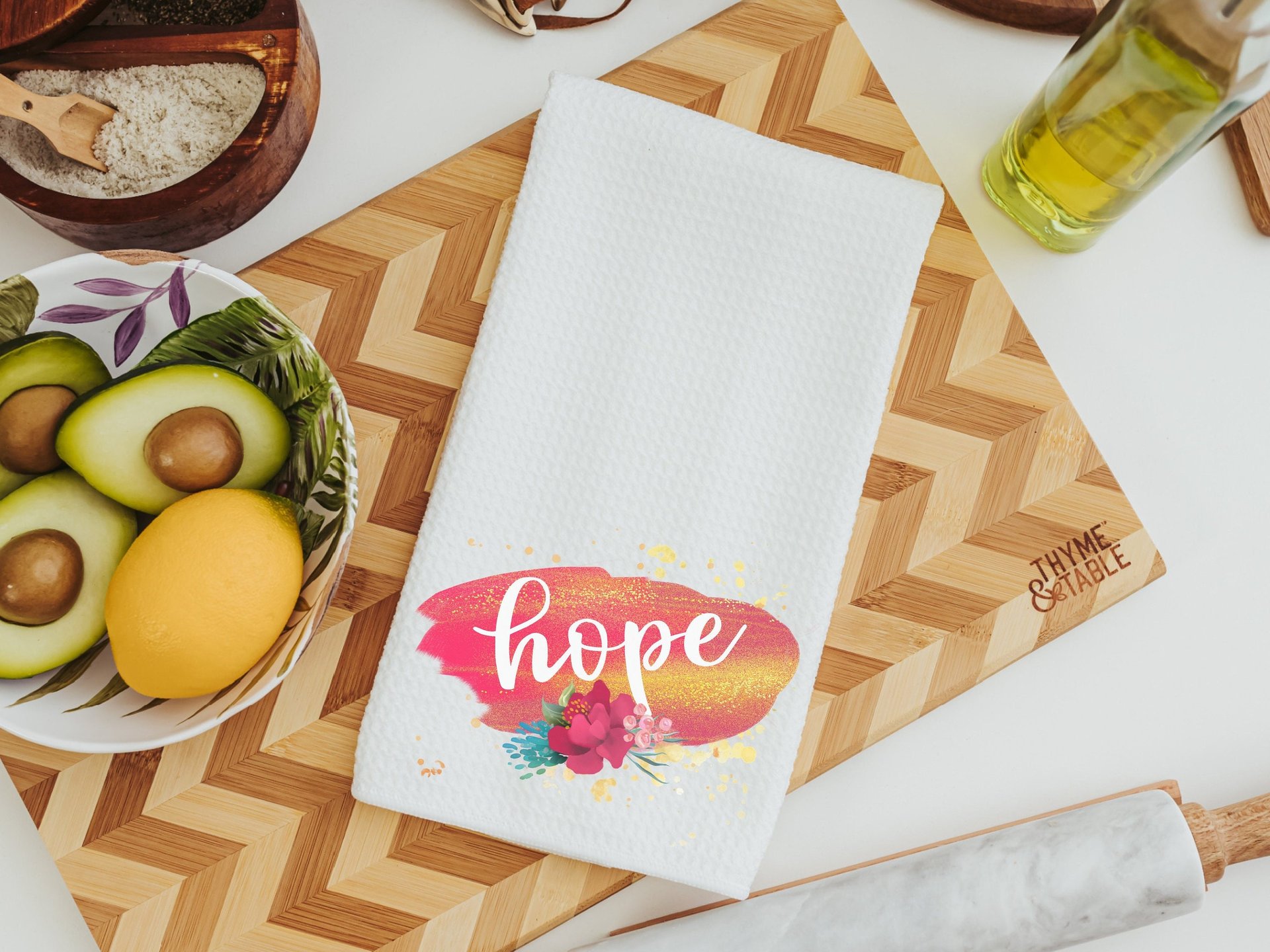 Hope grace faith inspirational kitchen towels 