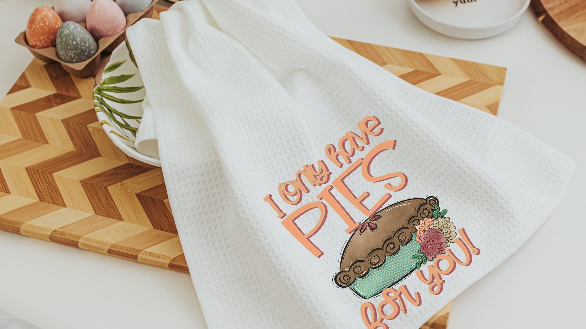 lets get toasted smores and campfire fall kitchen hand towel, camping gifts for women, pie puns funny kitchen towels for mom, baking gifts