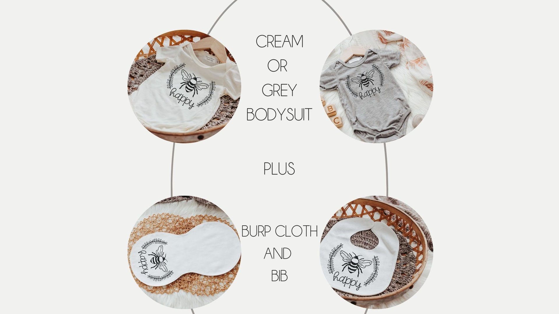 bee happy cute baby clothes, honey bee baby shower gift, gender neutral coming home outfit, unisex baby gift, Christmas gifts for infants