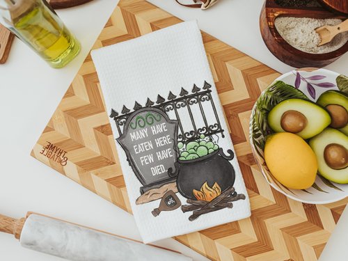Halloween kitchen towels