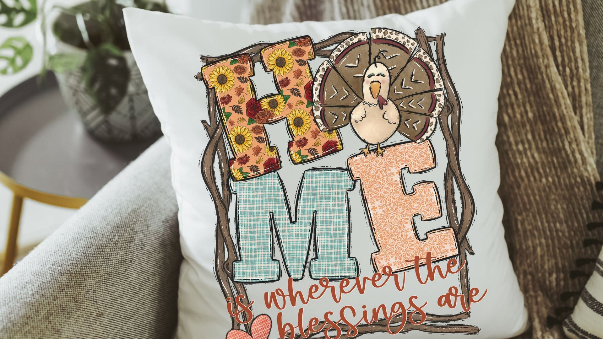 home throw pillow for couch, autumn leaves sunflower kitchen towels for fall turkey decor, Thanksgiving hostess gifts for women, new home