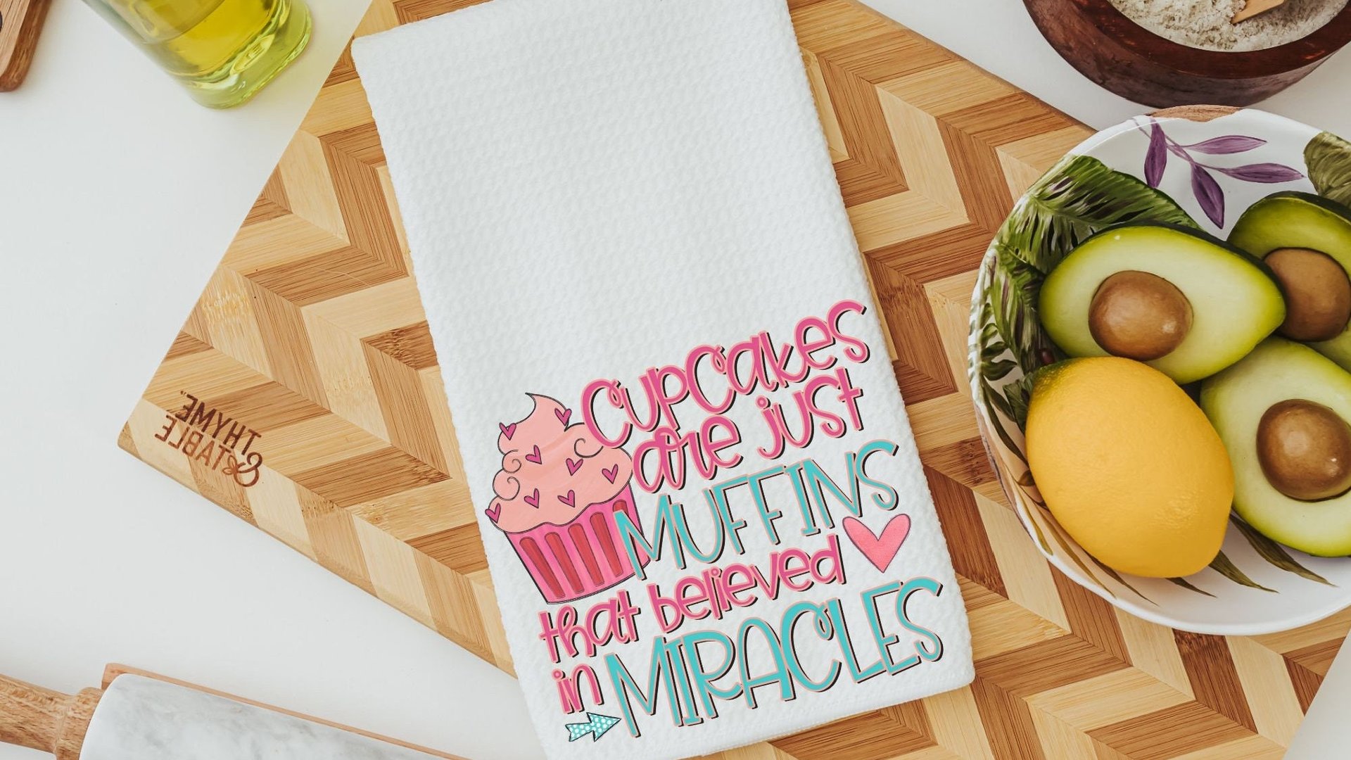 cute cupcake kitchen towels, cake baker gifts for her, Galentines day gifts for best friends, funny cupcake kitchen decor, bridal shower