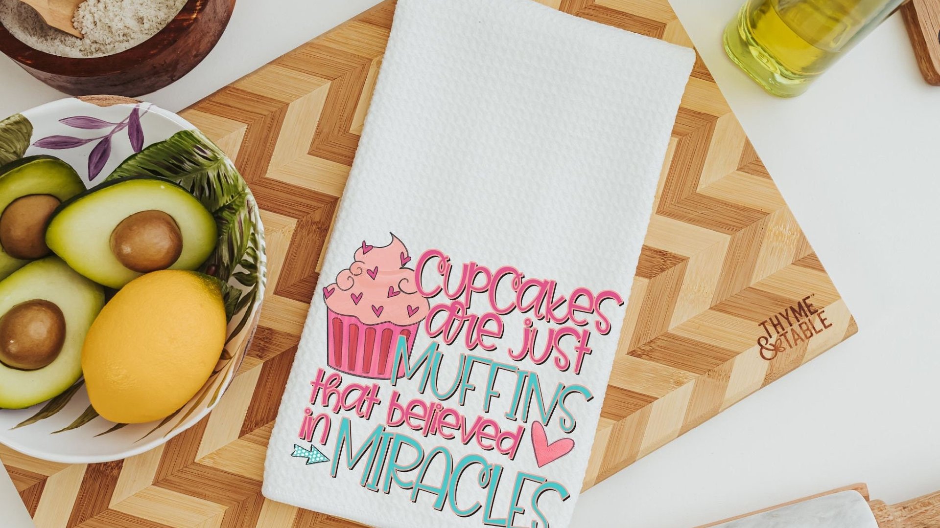 cute cupcake kitchen towels, cake baker gifts for her, Galentines day gifts for best friends, funny cupcake kitchen decor, bridal shower