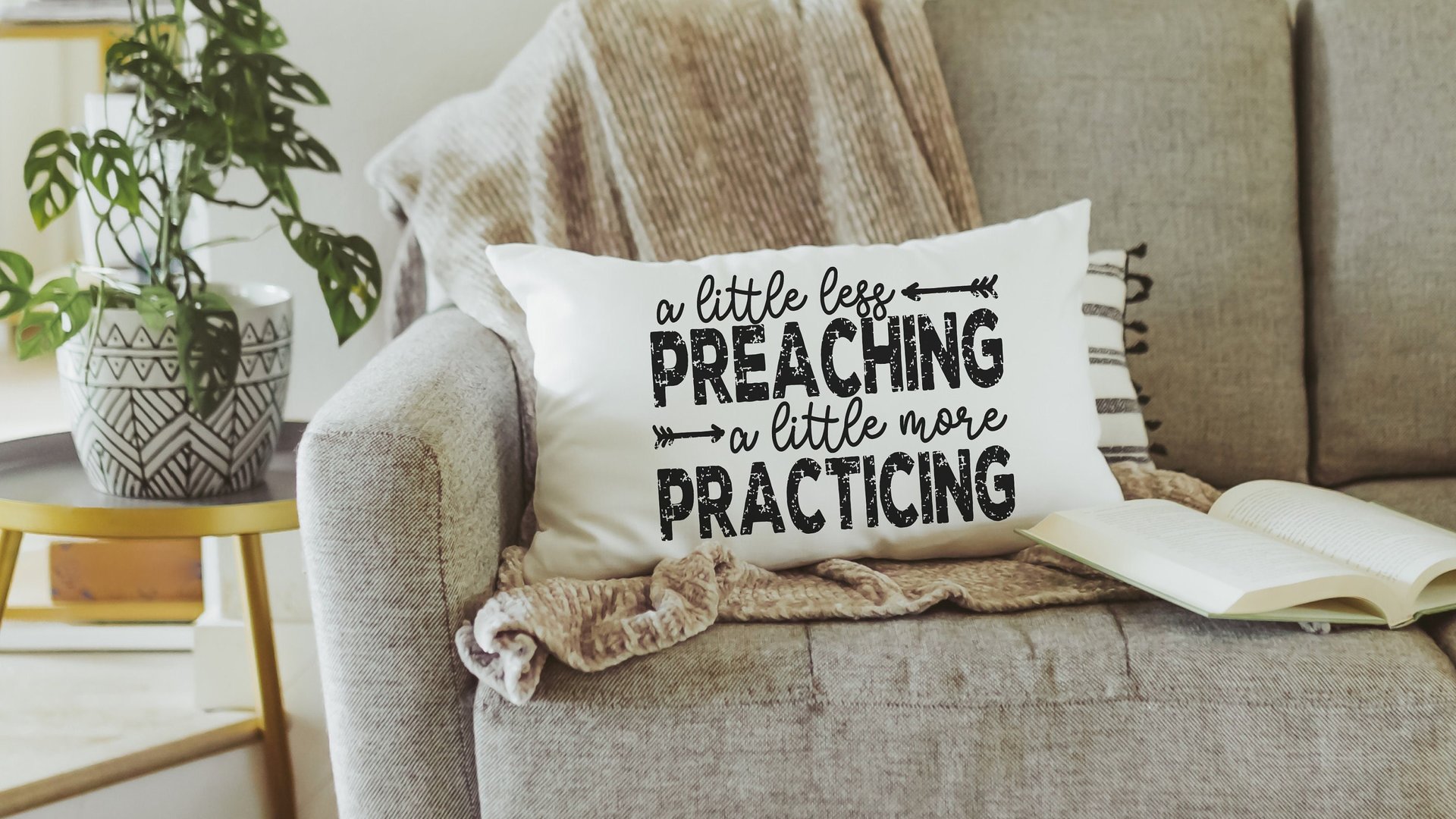 inspirational Christian lumbar throw pillows for couch religious decorative pillows for sofa, Bible study accessories, best gifts for her