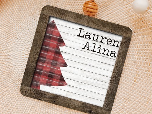 Personalized Family Christmas Ornament with Names, 3.14in