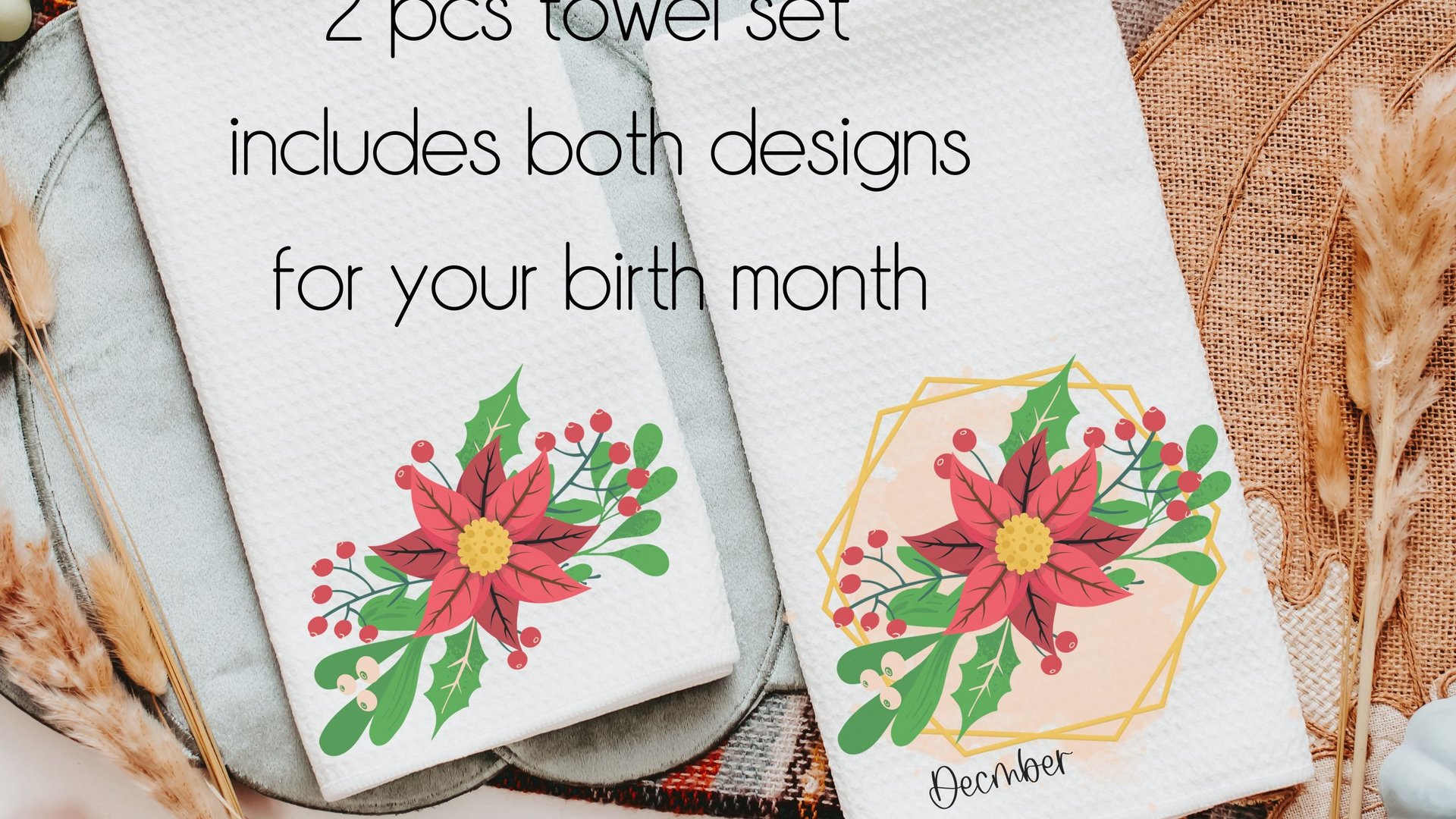 custom April birth flower throw pillow for sofa, daisy kitchen towel, April birthday gifts for her, botanical throw pillow covers 18x18