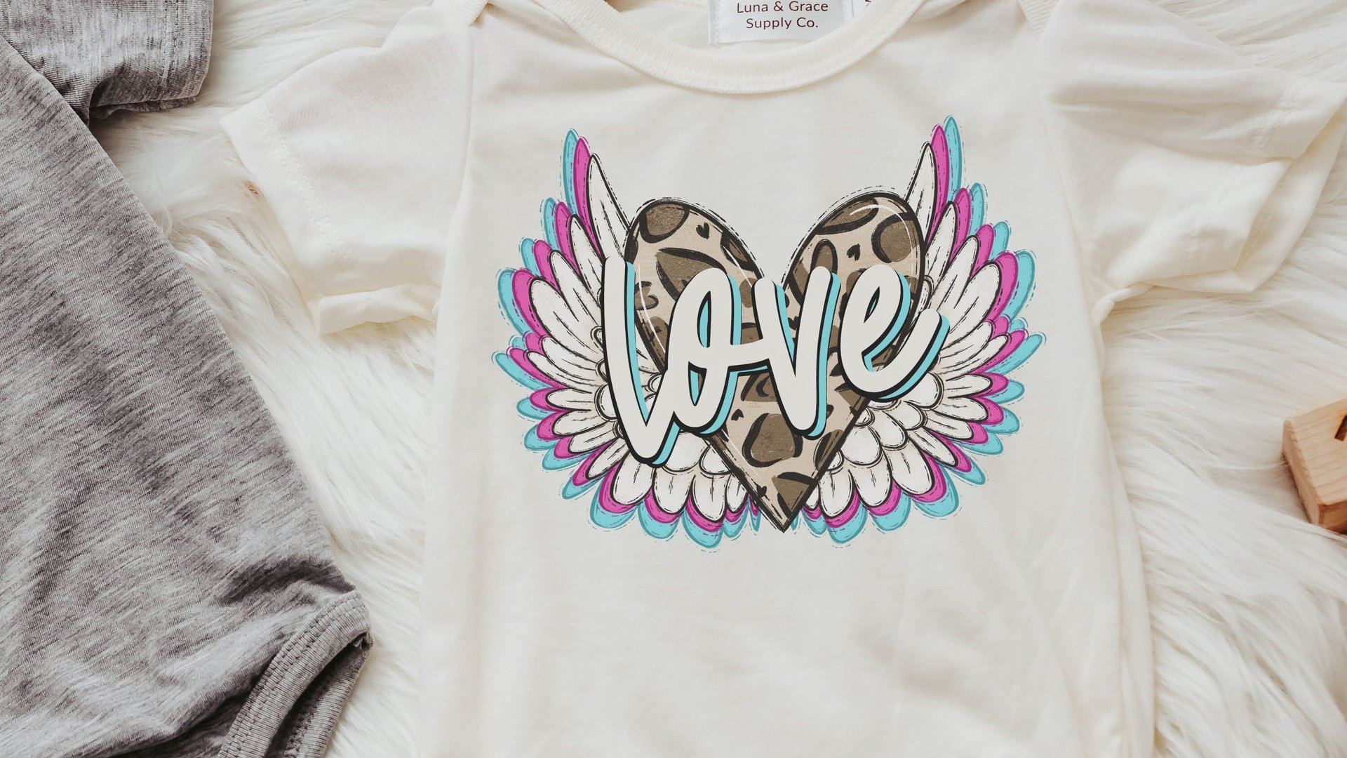 love baby romper girl, leopard print first Valentines day outfit, winged heart baby girl coming home hospital outfit, infant girl Valentine