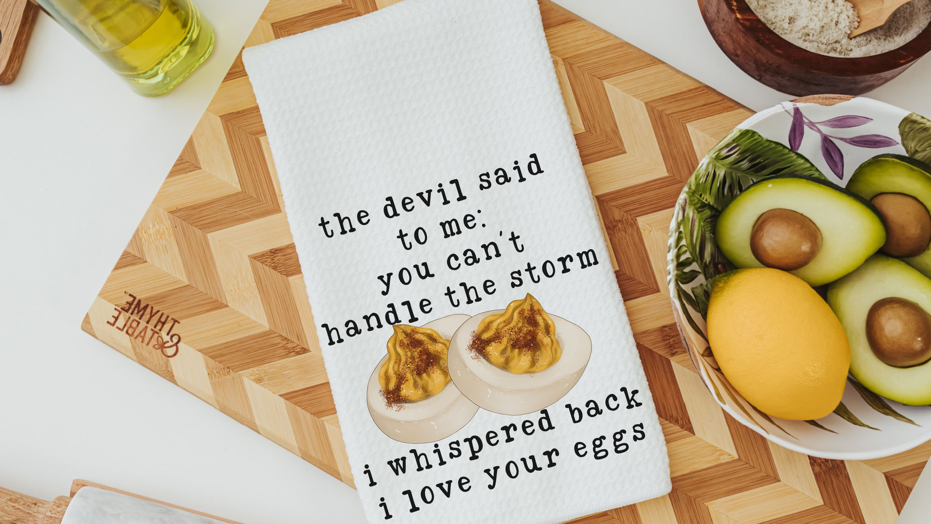 safe word funny kitchen towels, guacamole gift, sassy gifts, deviled eggs kitchen hand towels, smut reader gift, trendy Mothers day gifts