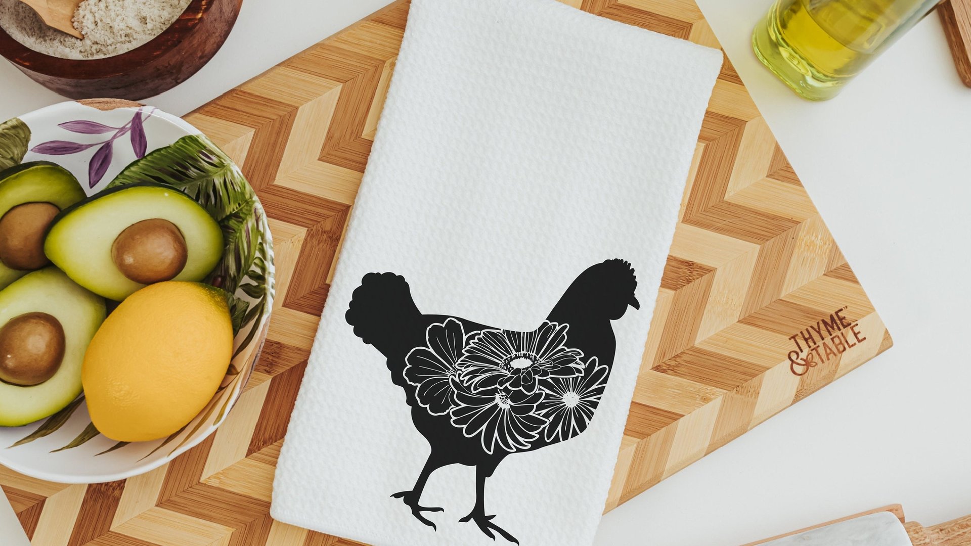 farm animal kitchen towel, floral farmhouse kitchen decor, pig dish towel, Christmas gifts for Mom, farmhouse throw pillows for couch, crazy