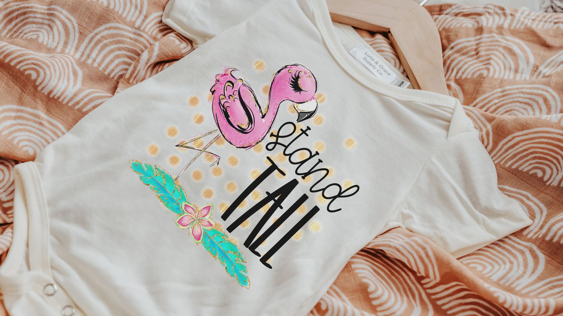 Stand tall flamingo baby bodysuit, inspirational baby gifts, flamingo baby clothes, newborn girl coming home outfit, cake smash romper, best