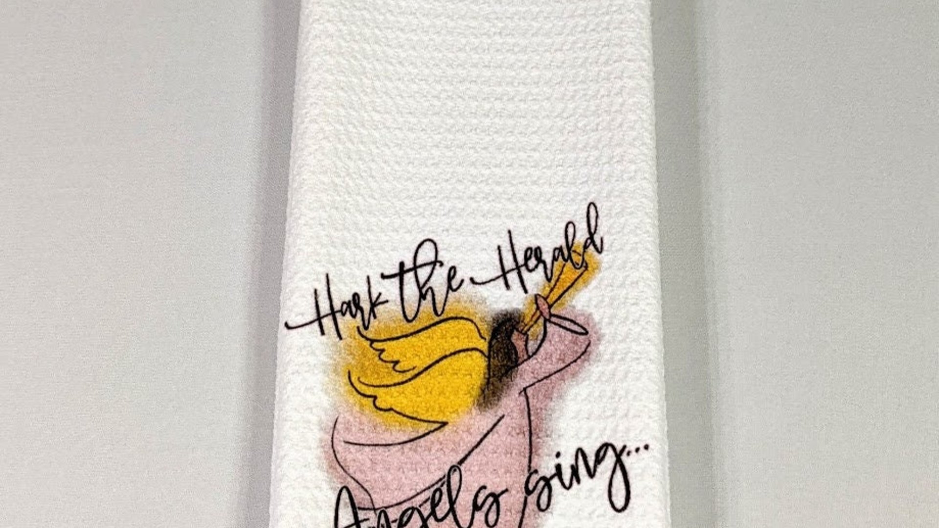 hark the herald angels sing angel throw pillow for couch, Christian Christmas gifts for Mom, faith gifts for her, Sunday school teacher