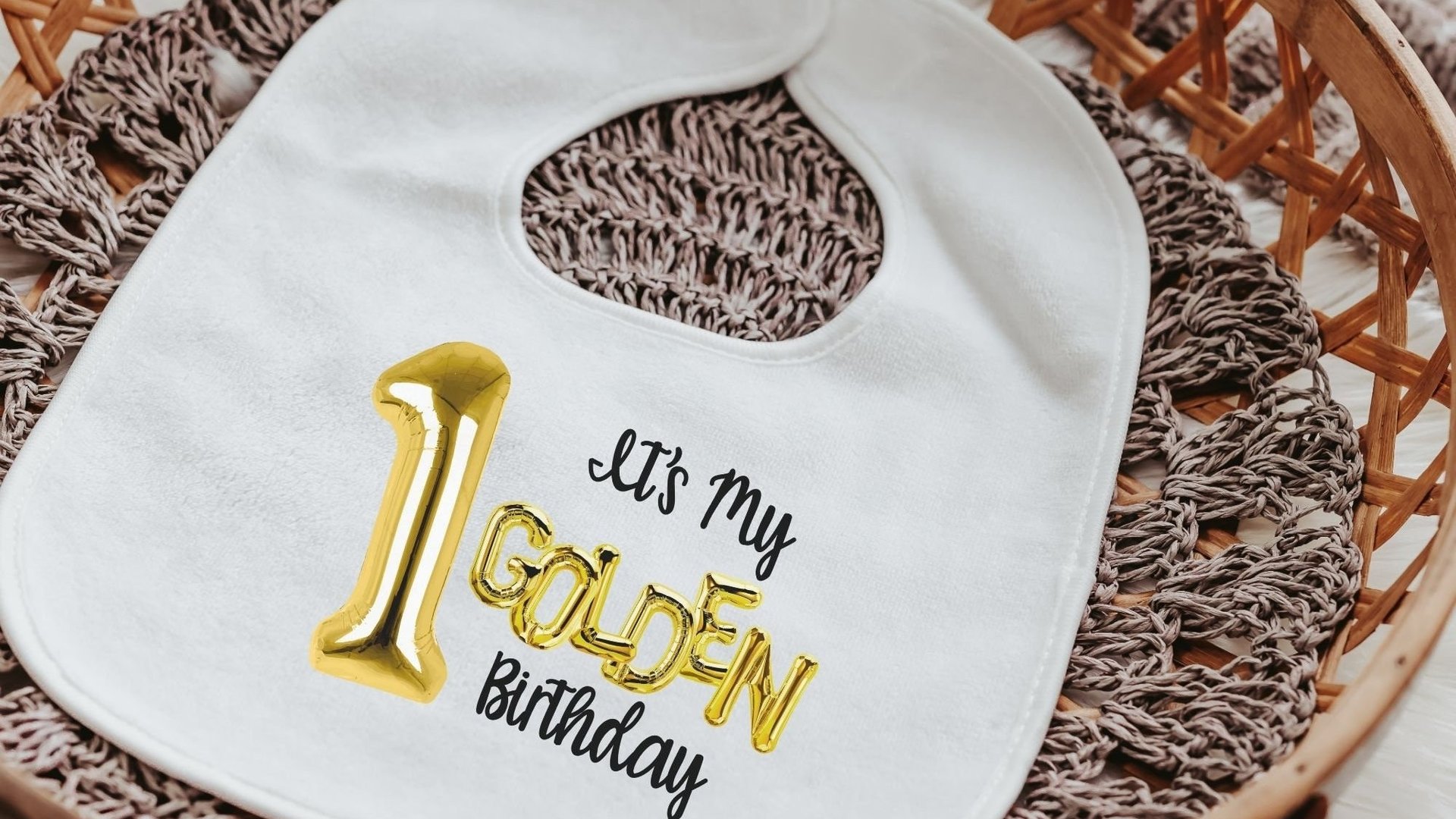 1st birthday burp cloth, golden birthday cake smash outfit boy, first birthday gift ideas, baby gift set, baby bib and burp cloth set, best