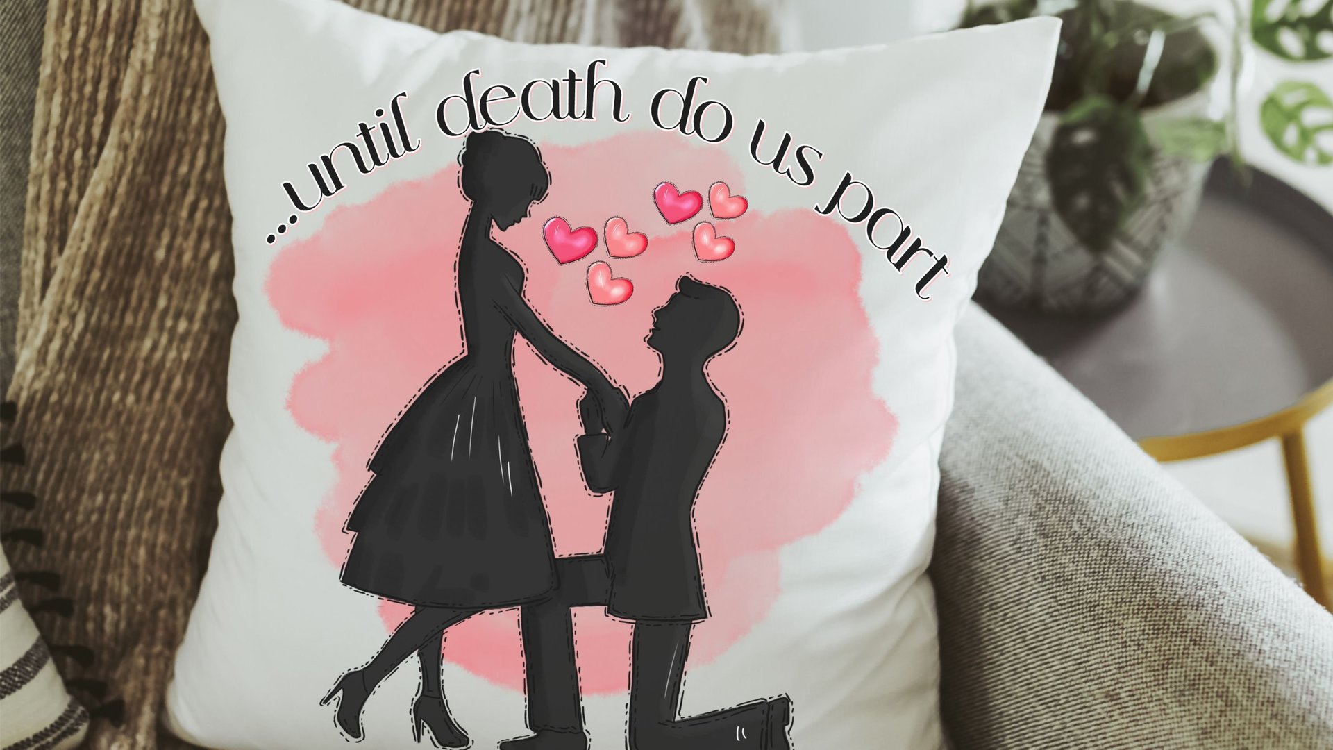 until death do us part wedding throw pillow for bed, unique engagement gifts for couple, bride and groom gifts, romantic throw pillows cover