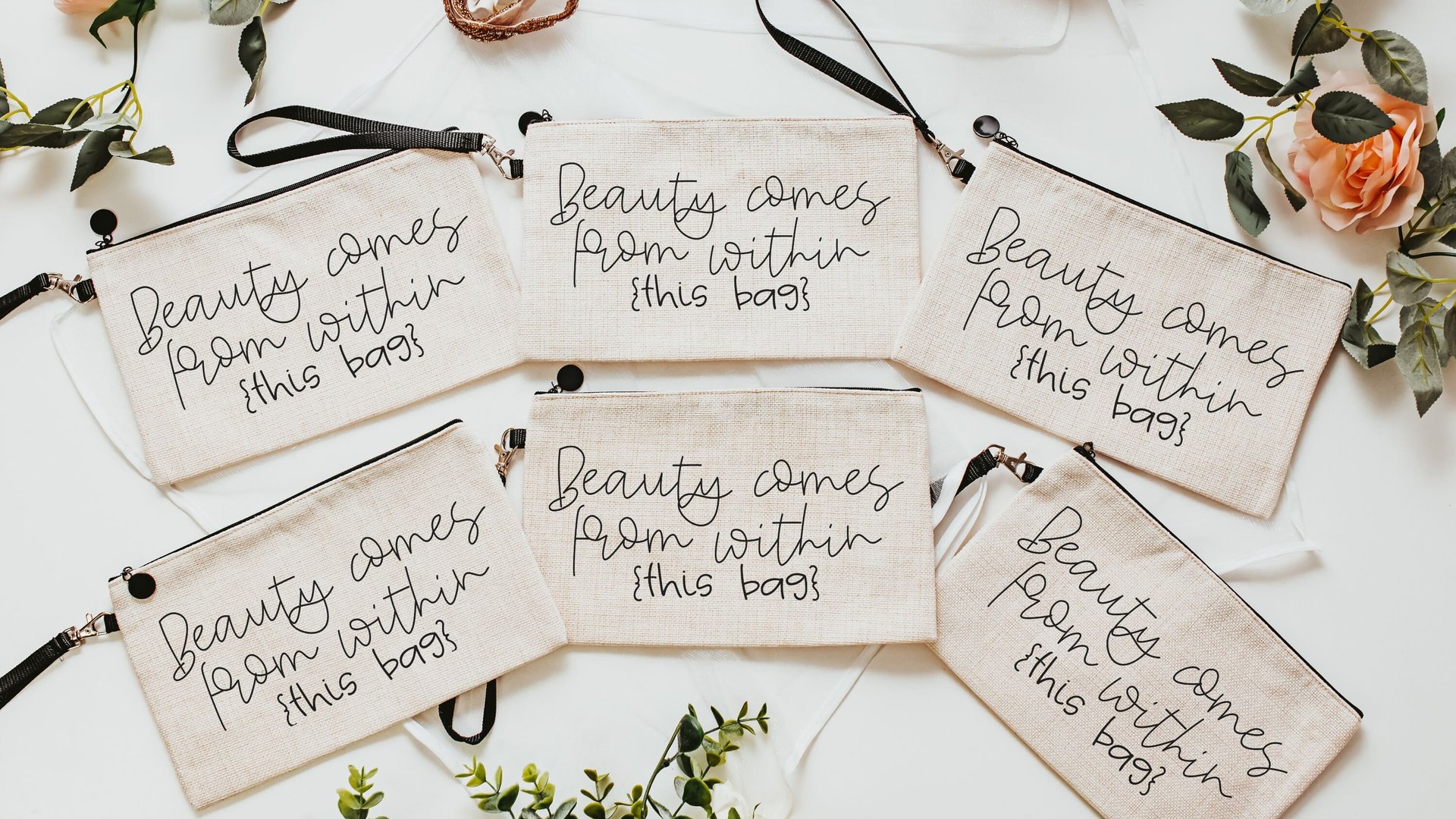 makeup bag for women, cosmetic bag for purse, bridal party gifts for wedding day gifts for bridesmaids, getting ready gifts for wedding