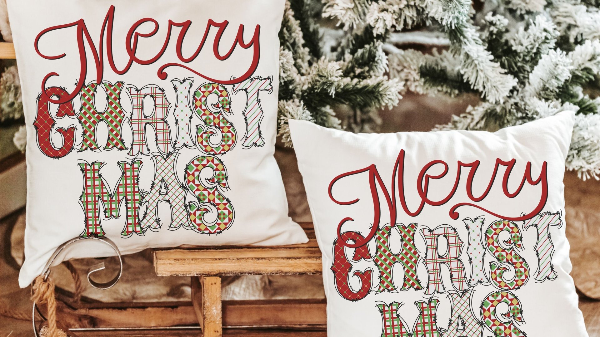 Merry Christmas throw pillow for couch modern Christmas decor for home, trendy Christmas kitchen towels for friends, secret Santa gifts for