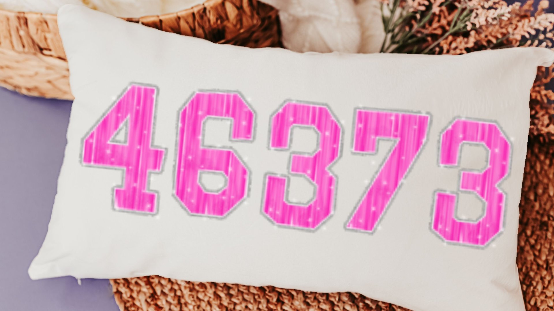 personalized zip code lumbar pillow for bed, college dorm decor for girls, moving away gift for kids, cute throw pillow covers 12 x 20, pre