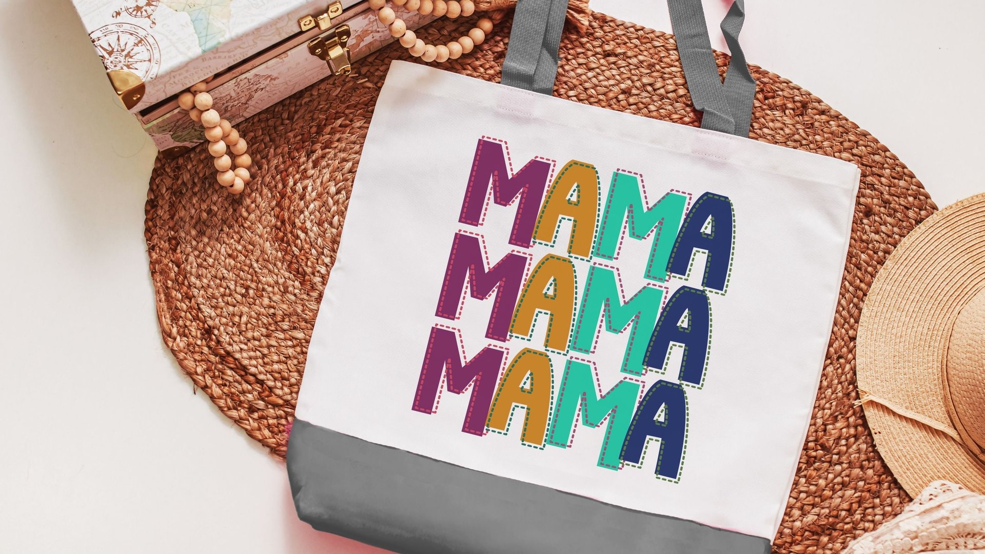 mama mama mama tote bags for moms, first time mom gifts from sister, funny mom bag for church, best gifts for her, bonus mom birthday gifts