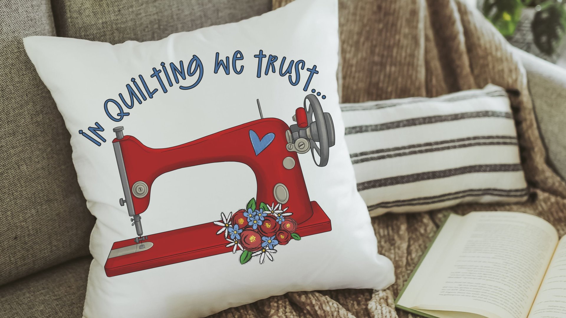 cute quilting throw pillow for Mom, craft room decor, quilter gifts, crafty gifts, she shed decorations, sewist gifts, quilting life accent