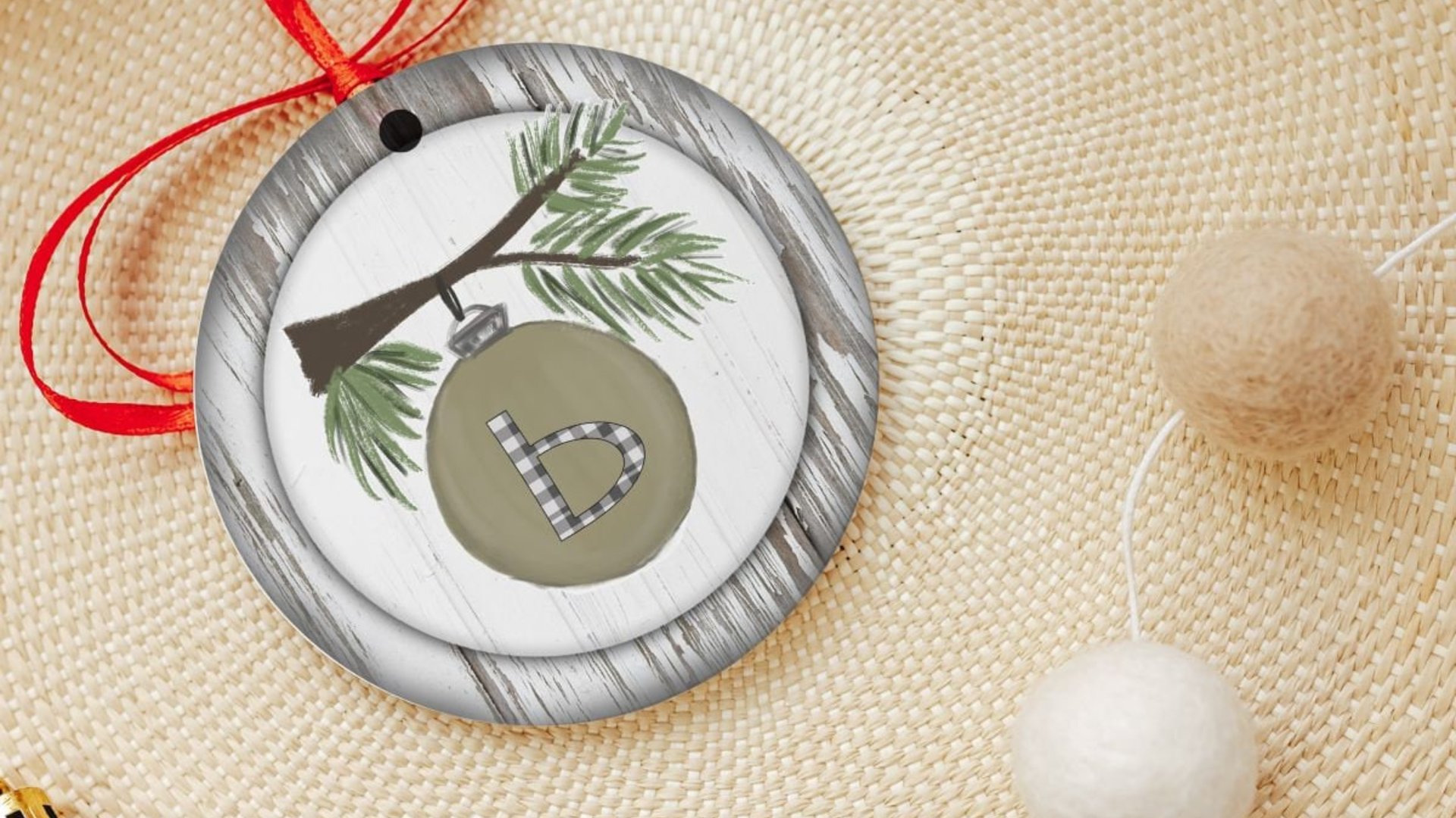 personalized initial hand towel for bathroom, custom farmhouse Christmas kitchen towels for couple, sage green Christmas kitchen decor, best