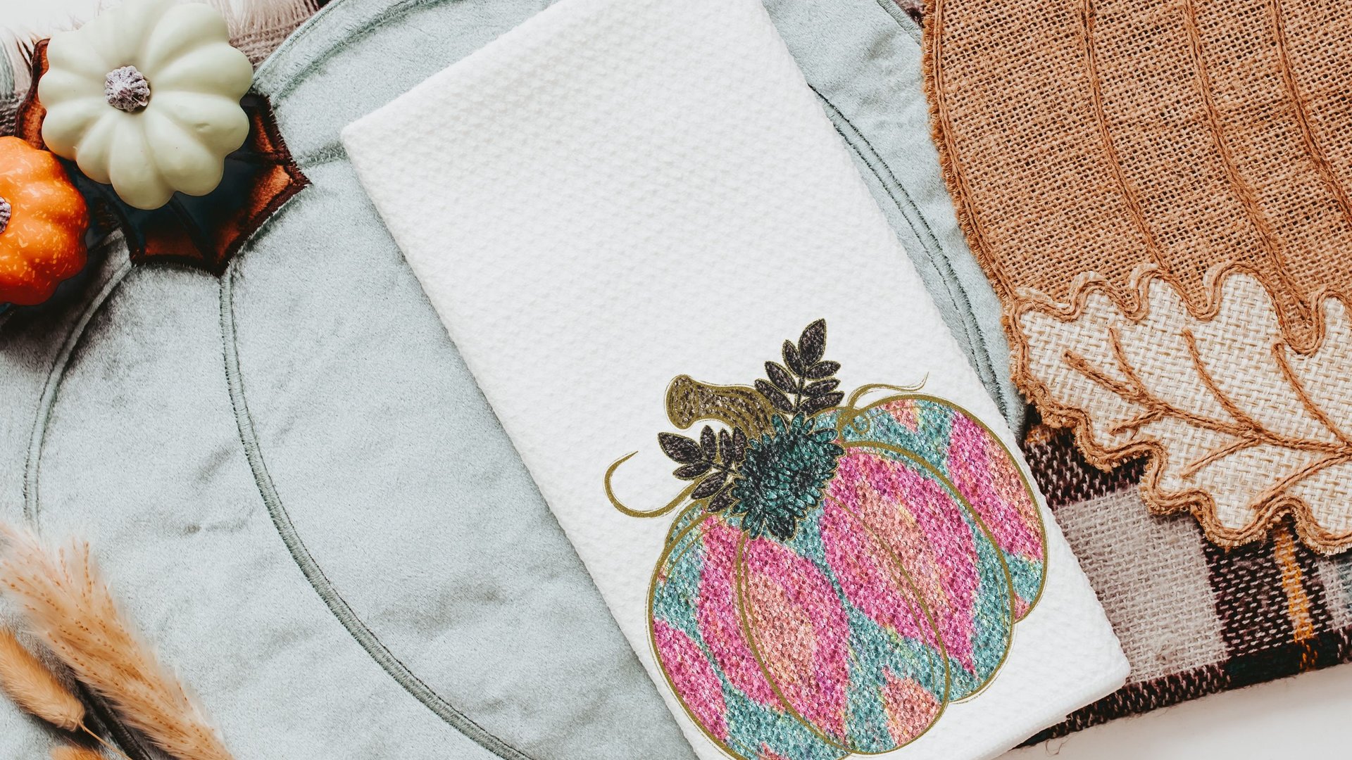 colorful pumpkin throw pillow covers 18x18, faux sequin turquoise pumpkin accent pillows for couch, cute pumpkin gifts, bright fall decor