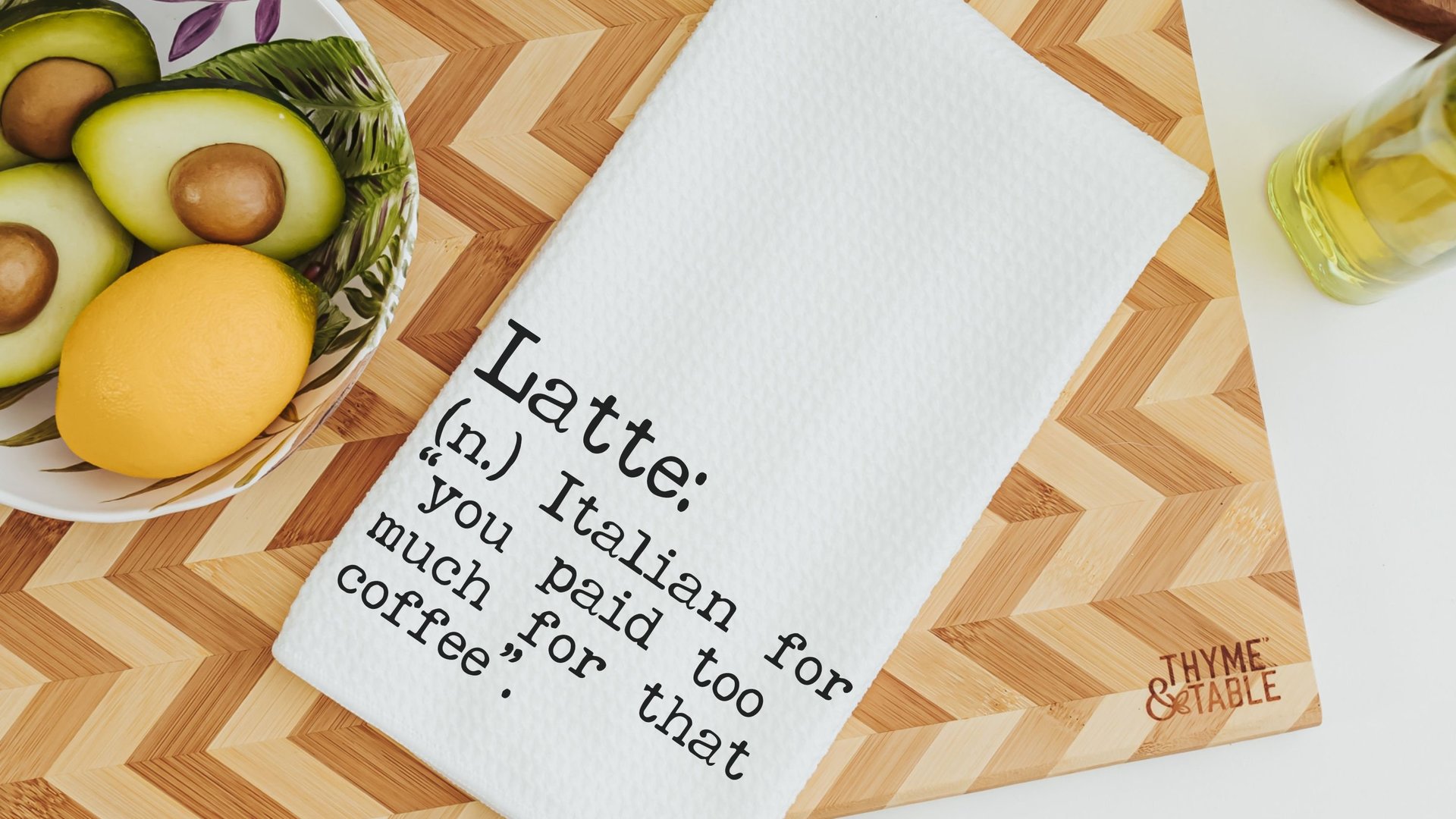 latte coffee kitchen towel funny kitchen hand towels, coffee lover gift for her, coffee bar decor, sarcastic gifts for coworkers, best gifts