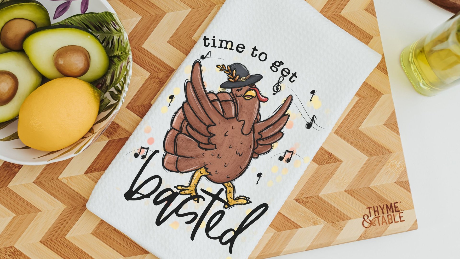 time to get basted funny Thanksgiving kitchen towels, these rolls are homemade cute kitchen hand towels, Thanksgiving hostess gift for women