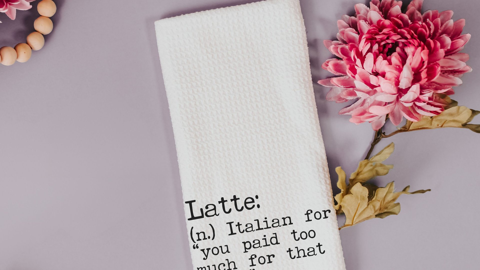 latte coffee kitchen towel funny kitchen hand towels, coffee lover gift for her, coffee bar decor, sarcastic gifts for coworkers, best gifts