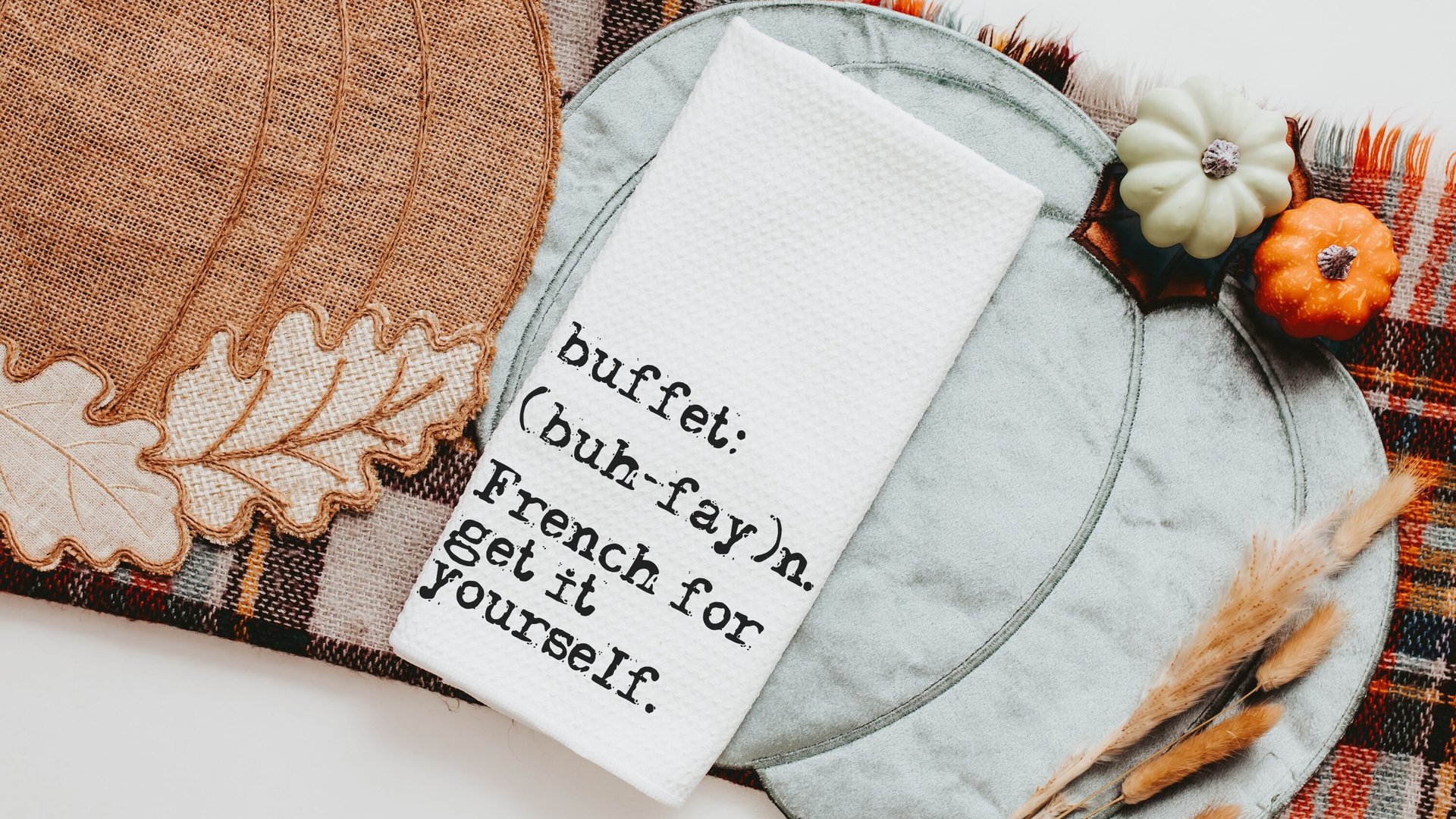 buffet kitchen towels funny kitchen hand towels, sarcastic gifts for women, sassy kitchen decor, new apartment gift for her, quirky gifts