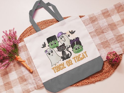 Halloween Friends trick or treat tote bag for kids