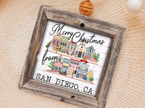 Personalized City and State Christmas Ornament, 3.14in