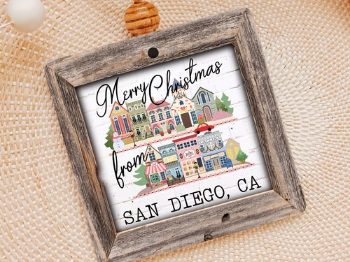 Personalized City and State Christmas Ornament, 3.14in