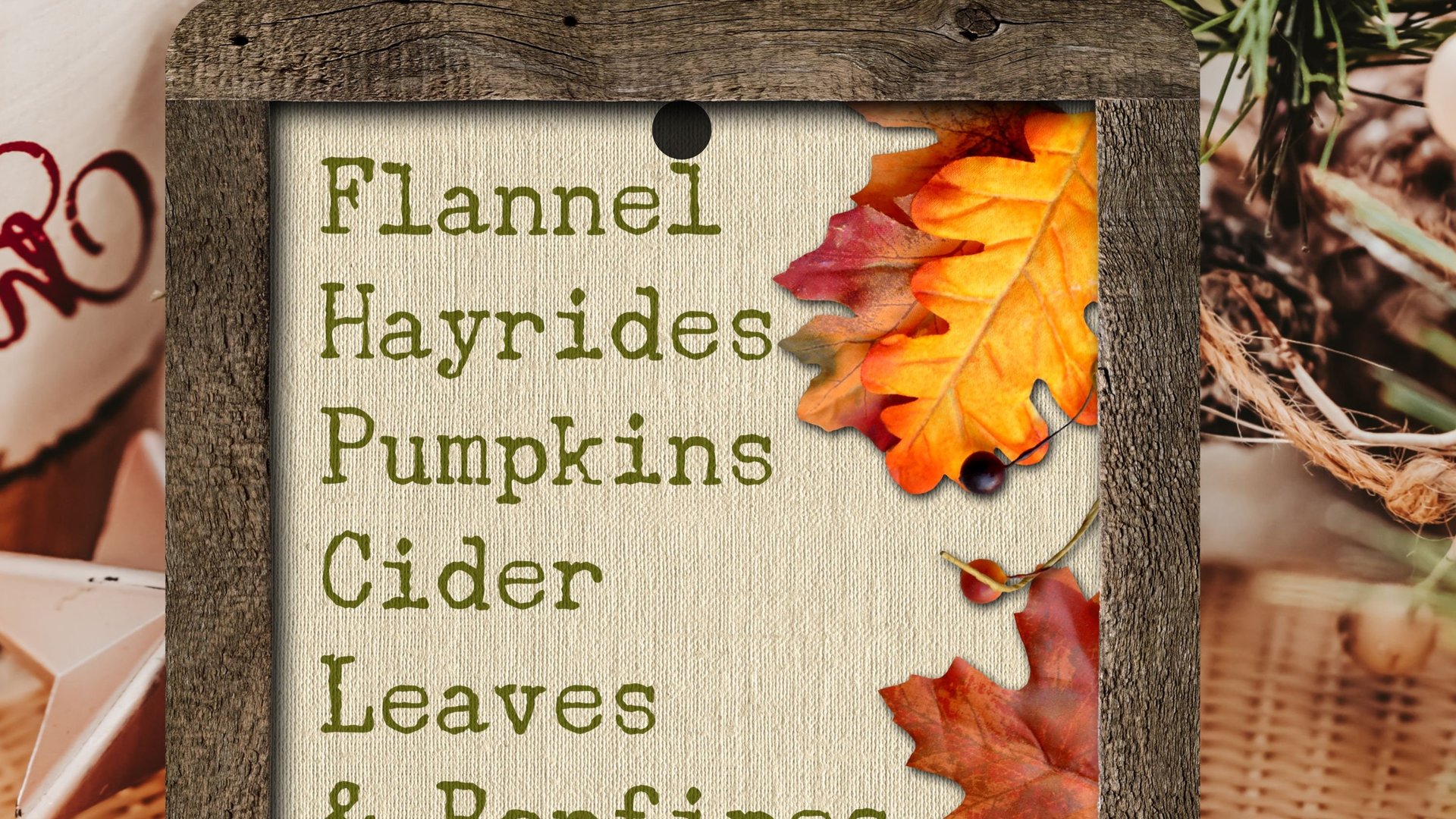 fall ornaments for small tree, fall car charms rear view mirror accessories for women, autumn decor for home, October birthday gifts for her