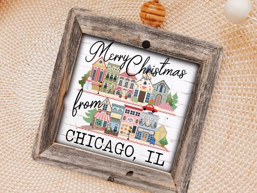 Personalized City and State Christmas Ornament, 3.14in