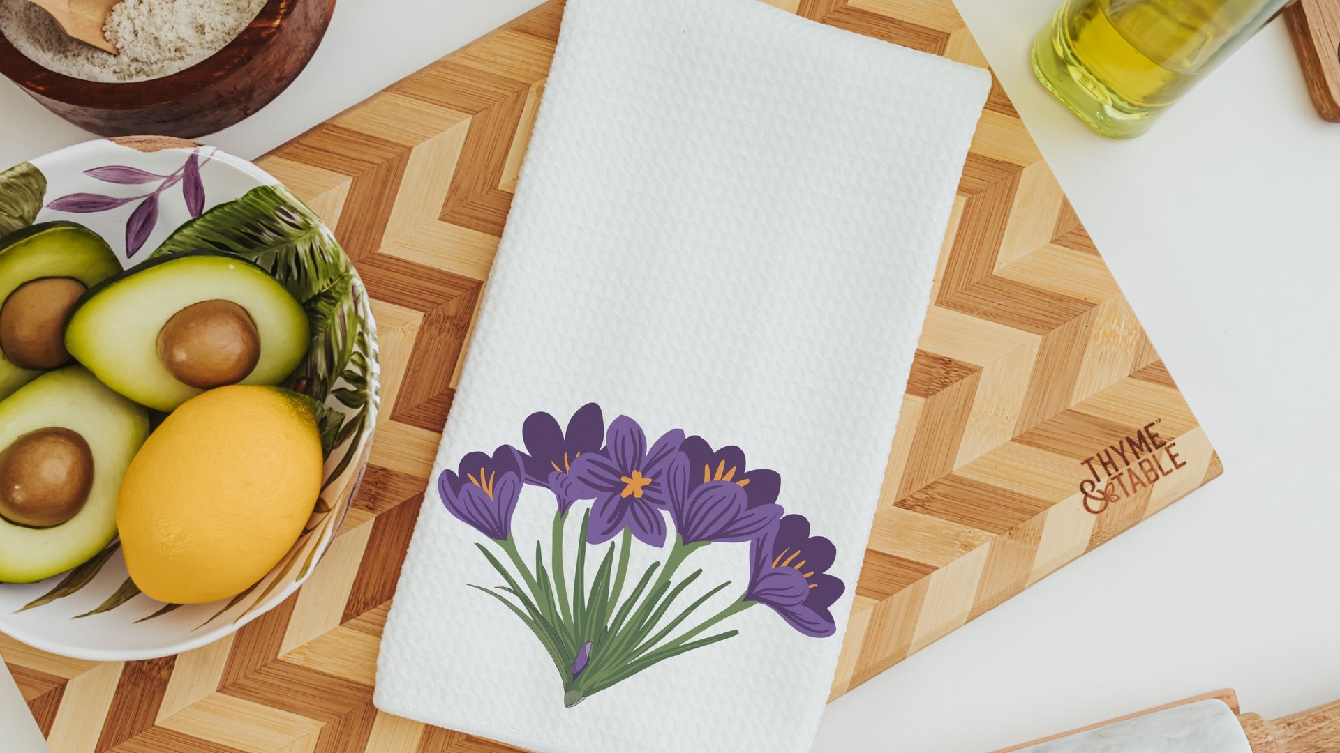 custom purple violet throw pillow for sofa, February birth flower gift for Mom, violet flower themed gift, floral kitchen towels, best gifts