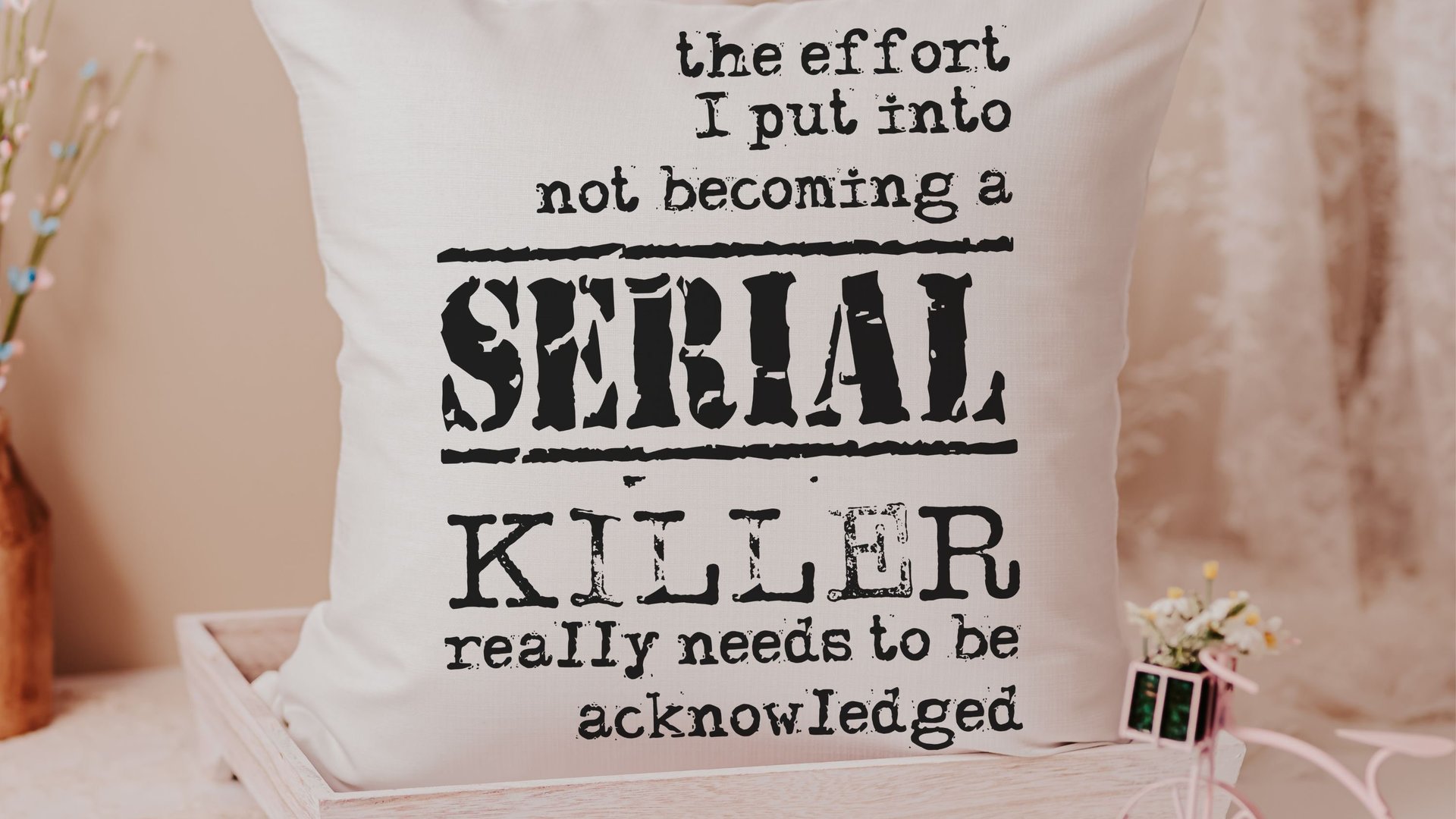 detective book reading nook pillow, dark humor gift set for best friend, serial killers and chill true crime gifts for women, funny towels
