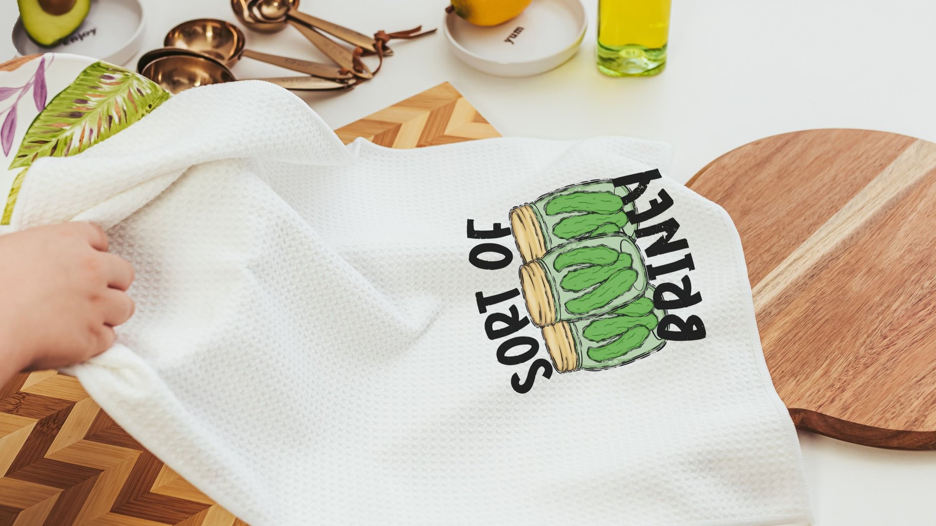 pickle towel, pickle lover gift, bathroom hand towels funny kitchen towel cute kitchen decor, pickle gifts for women, best gifts for new