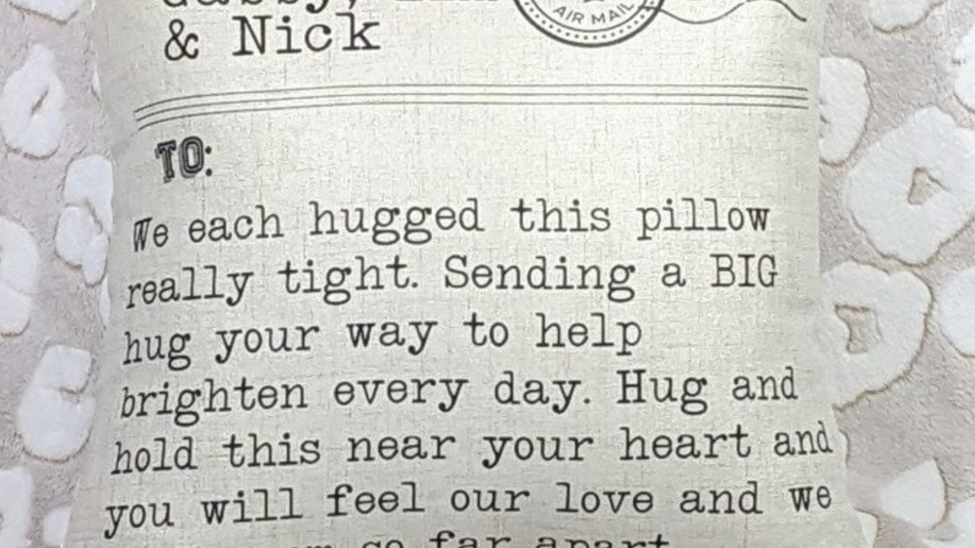 personalized for my dad hugged this pillow throw pillow for bed, unique Fathers day gift from kids, sentimental gifts for Dad, long distance