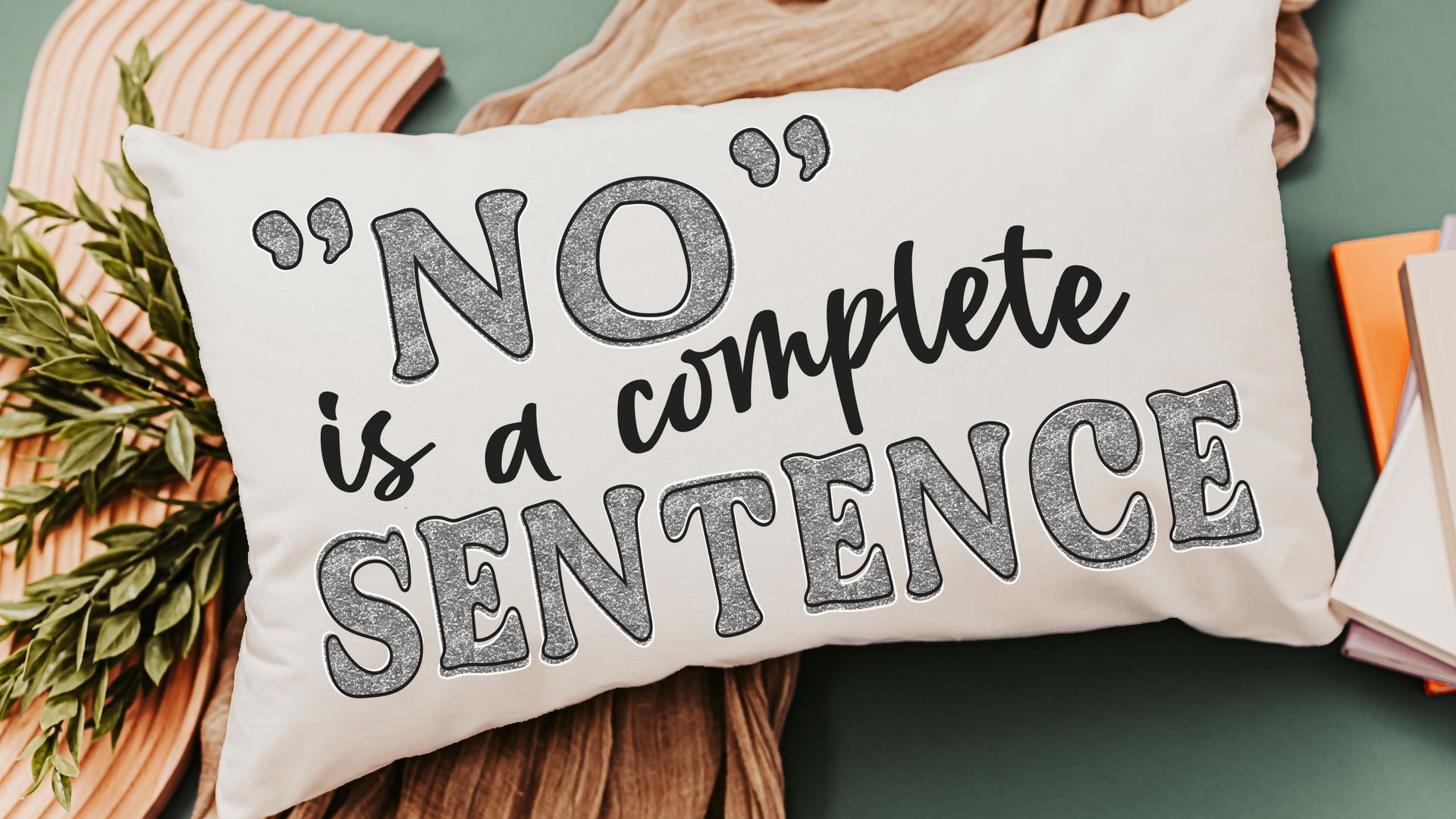 no is a complete sentence lumbar throw pillow for bed cute gifts for girlfriend, sassy girl lumbar pillow for chair, snarky gifts, funny