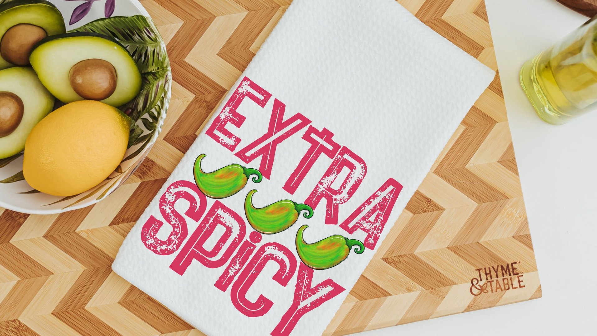 extra spicy funny kitchen towels for women, foodie gift, jalapeno pepper hand towels for bathroom, Cinco de Mayo decor, fiesta bachelorette