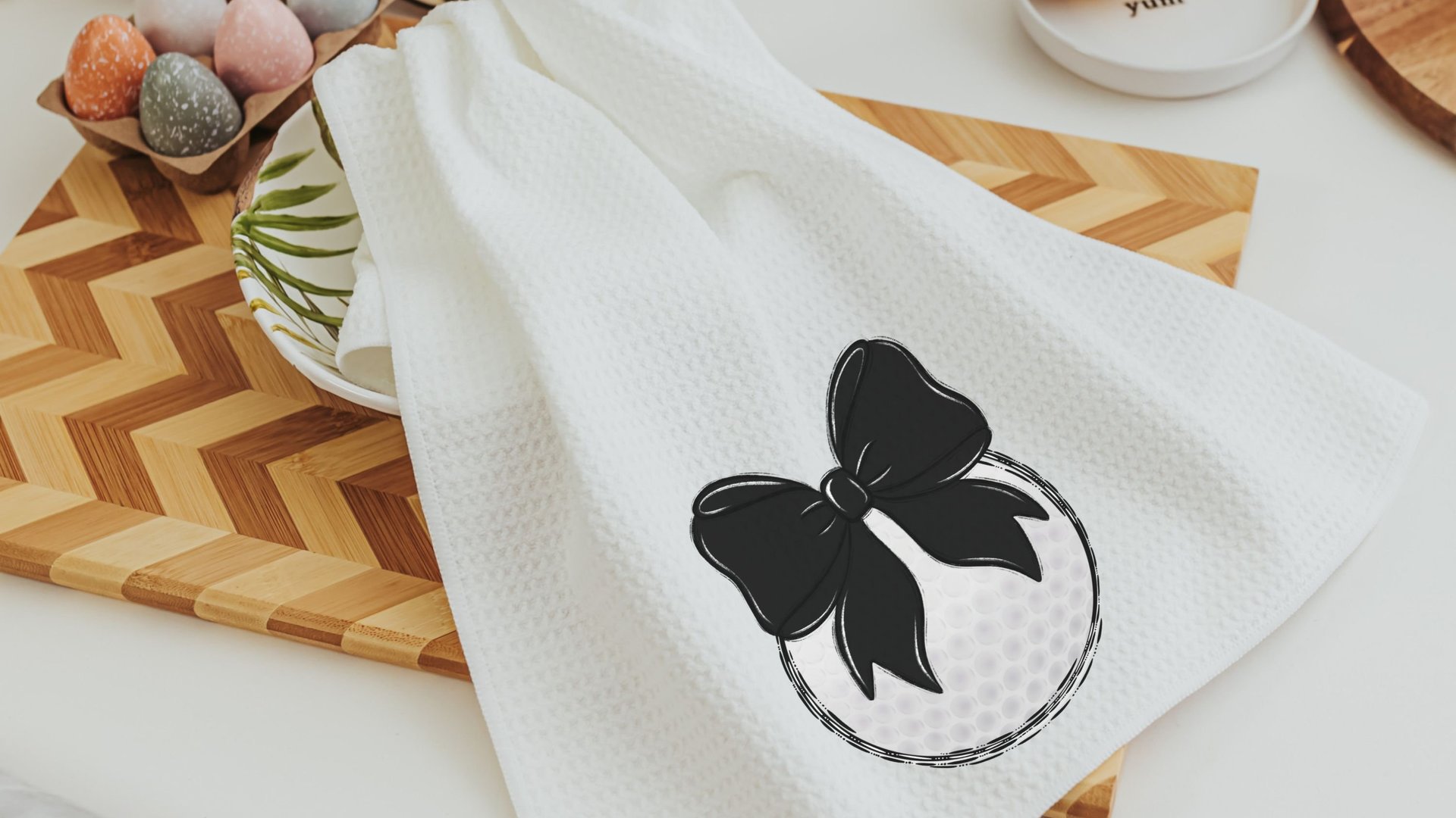 cute golf kitchen towels, golf mom gift, girly golf towels for women, step mom Mothers day gift for girlfriend, golf hand towel for Mom